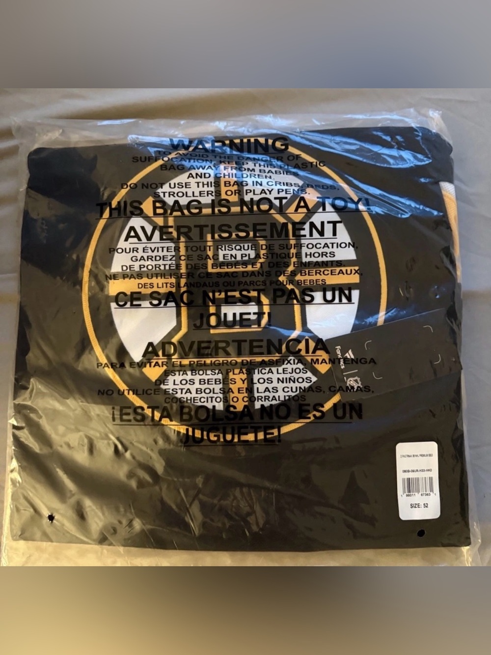 David Pastrnak Boston Bruins Fanatics Premium Home Jersey Men’s Size 52